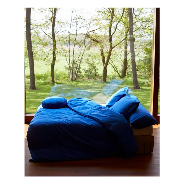 Housse de couette en percale organique - Cobalt Blue