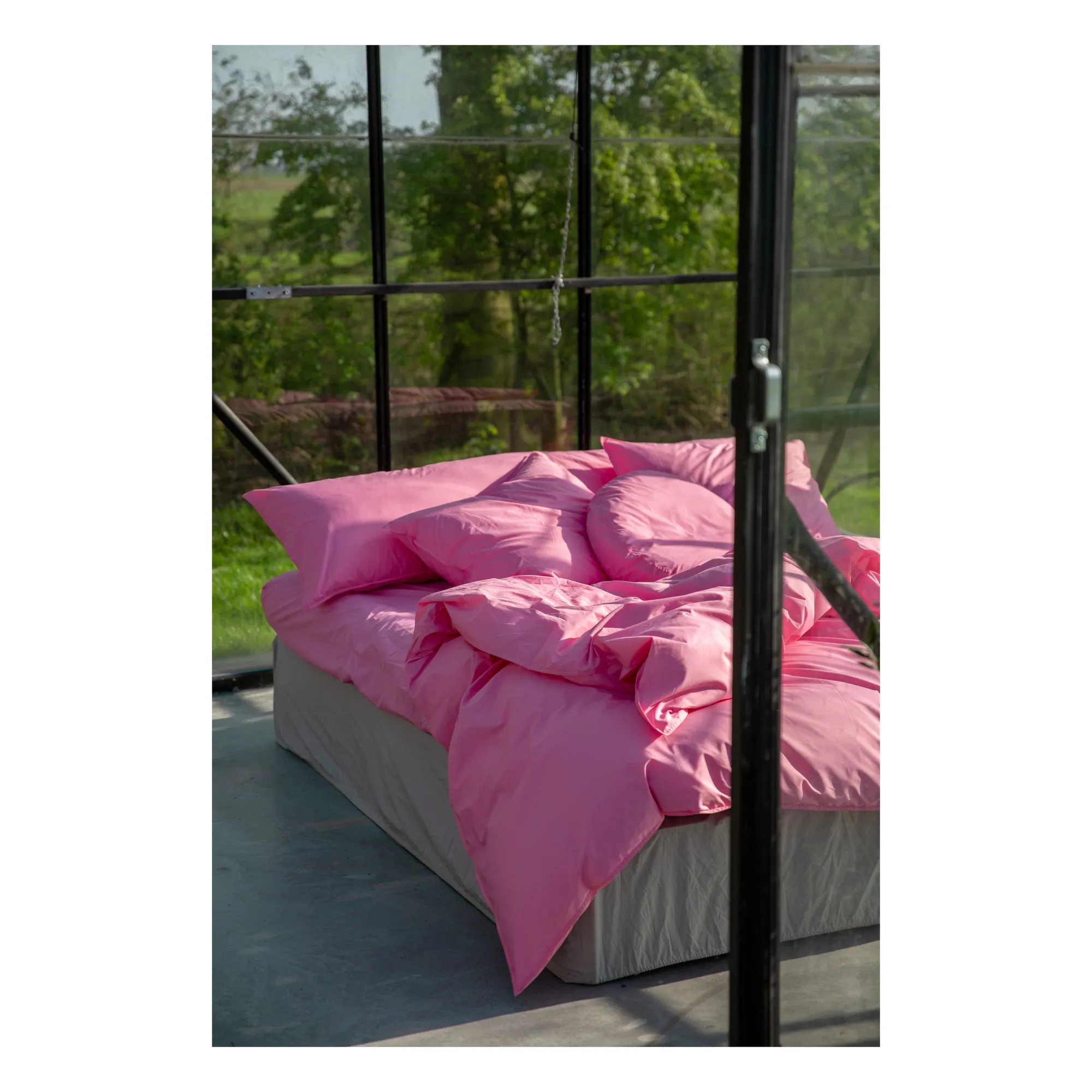 Suite 702 Candy Pink Organic Percale Comforter Cover - Pink Candy