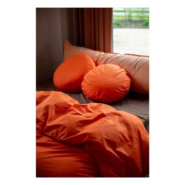 Bettdeckenbezug aus organischem Perkal - Poppy Orange | Orange