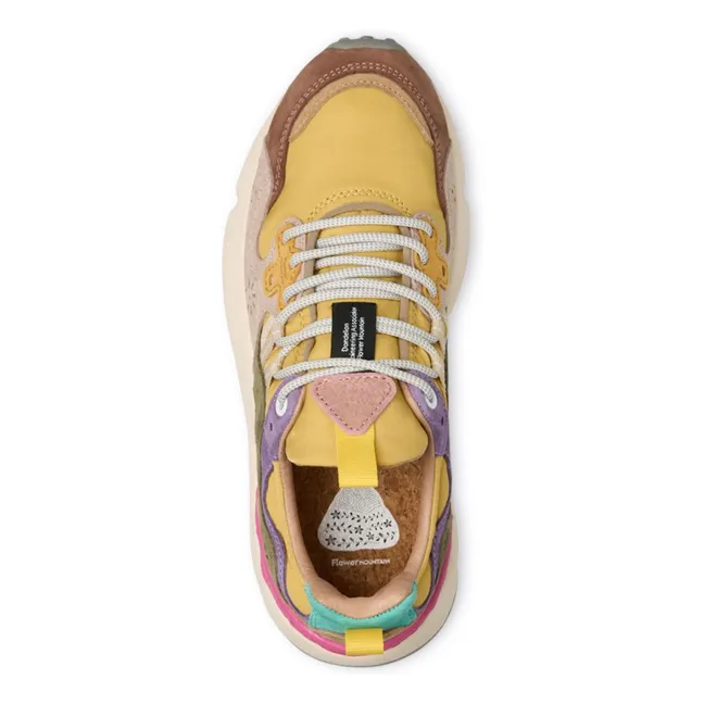 Baskets Yamano 3 Suède et Nylon | Jaune moutarde