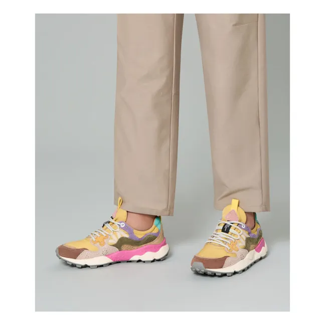 Baskets Yamano 3 Suède et Nylon | Jaune moutarde