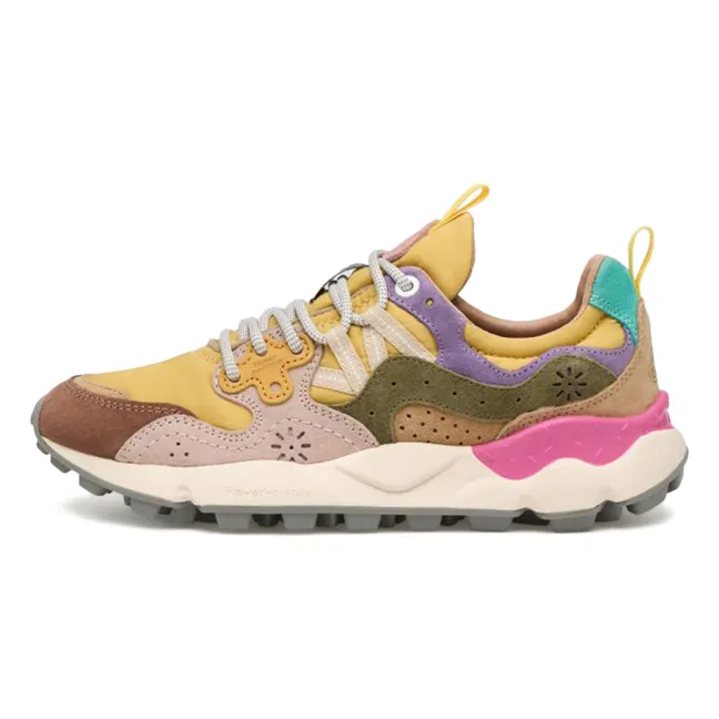 Baskets Yamano 3 Suède et Nylon | Jaune moutarde