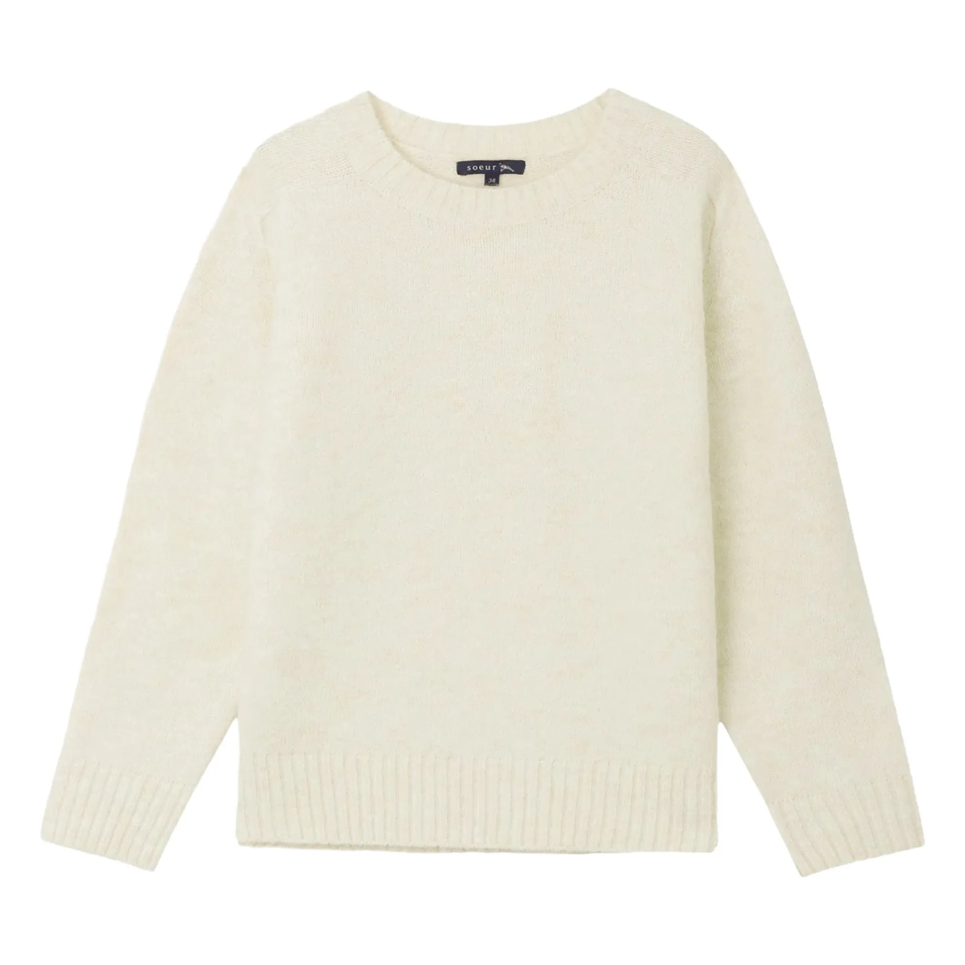 Soeur Ecru Envie Alpaca And Merino Wool Sweater