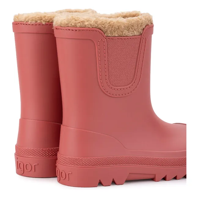 Gefütterte Regenstiefel Verona Borrego | Korallenfarben