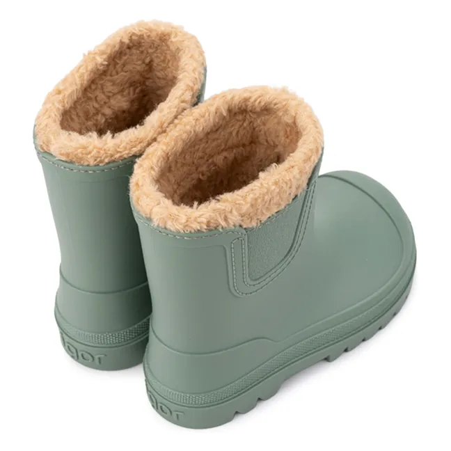 Bottes de Pluie Fourrées Verona Borrego | Vert amande