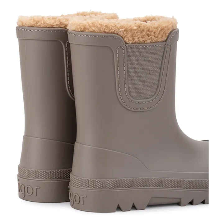 Bottes de Pluie Fourrées Verona Borrego | Taupe- Image produit n°4