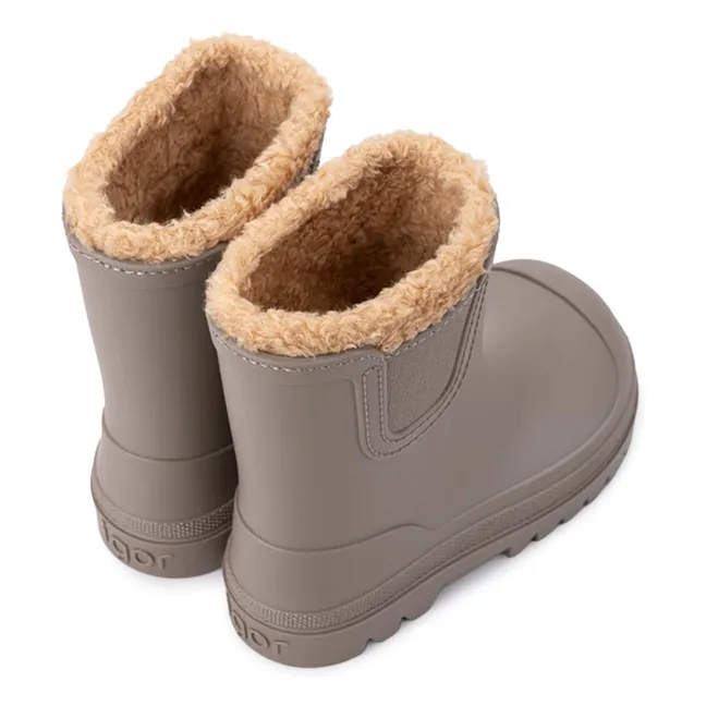 Botas de lluvia con relleno Verona Borrego | Topo