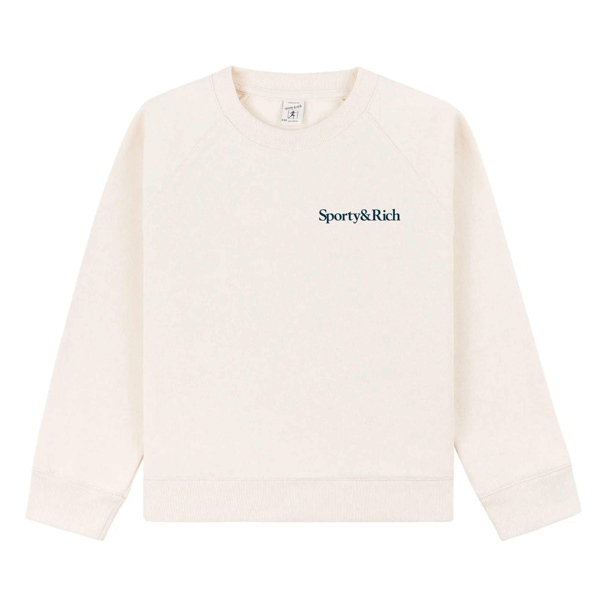 Sporty & Rich Unisex Kids Cream Sweat Eat More Veggies
