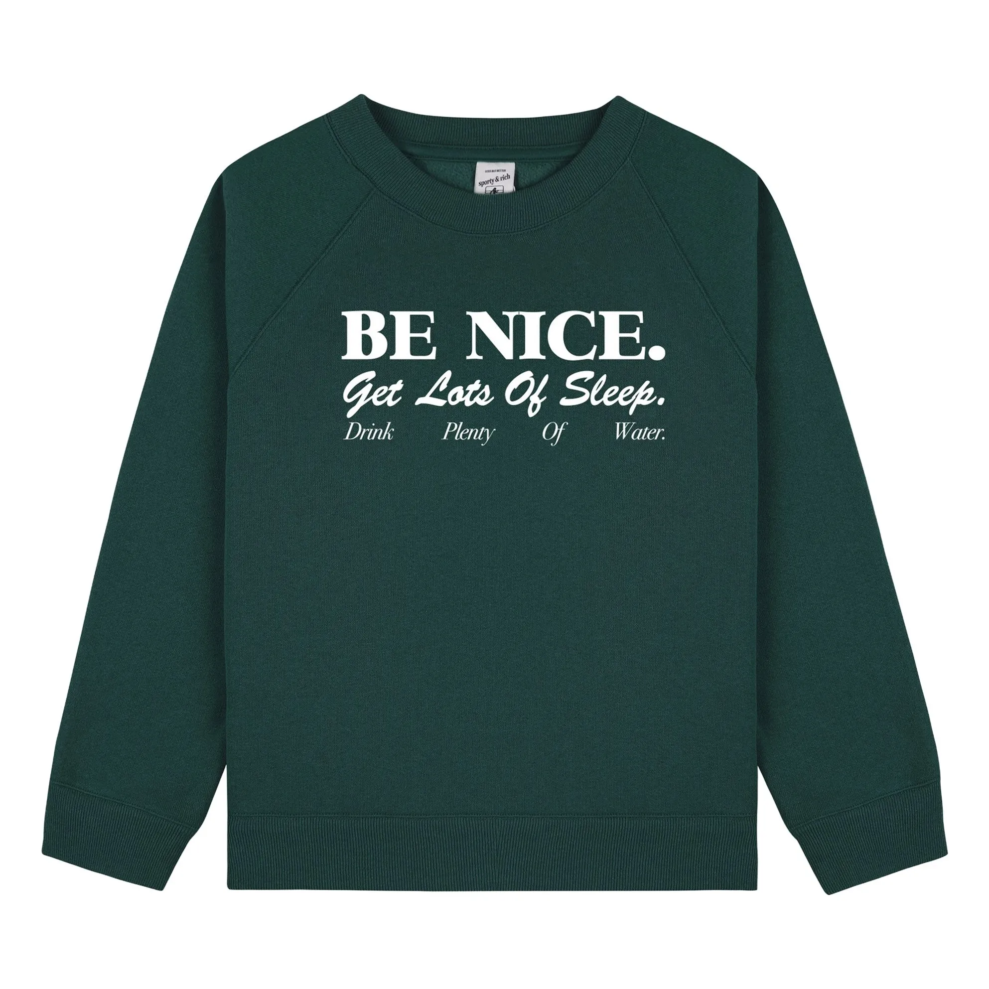 Sporty & Rich Unisex Kids Dark Green Sweat Be Nice
