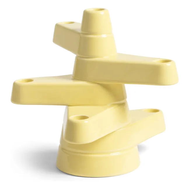 Brute dolomite candlestick | Yellow