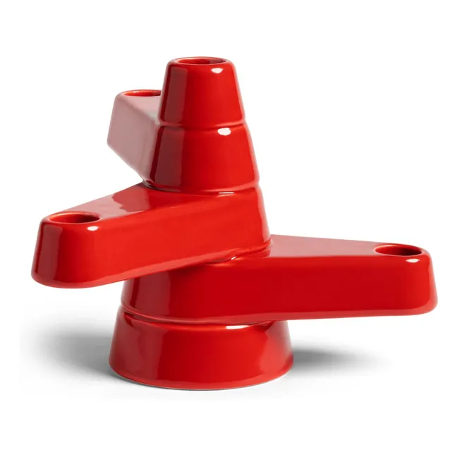 Bougeoir en dolomite Brute | Rouge