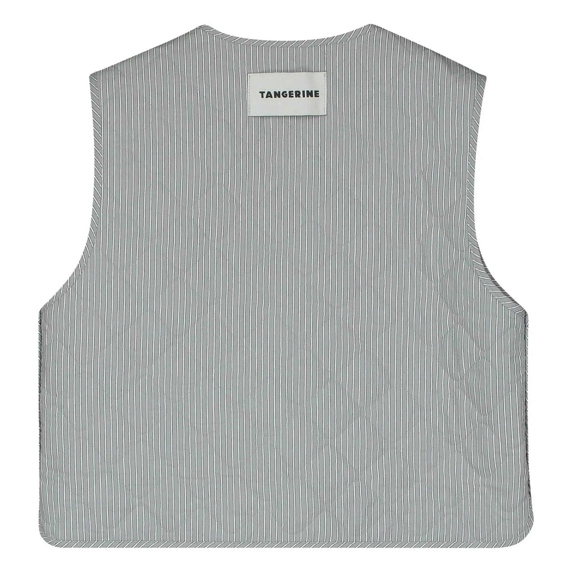 Veste Sans Manches Rayée | Gris clair- Image produit n°3