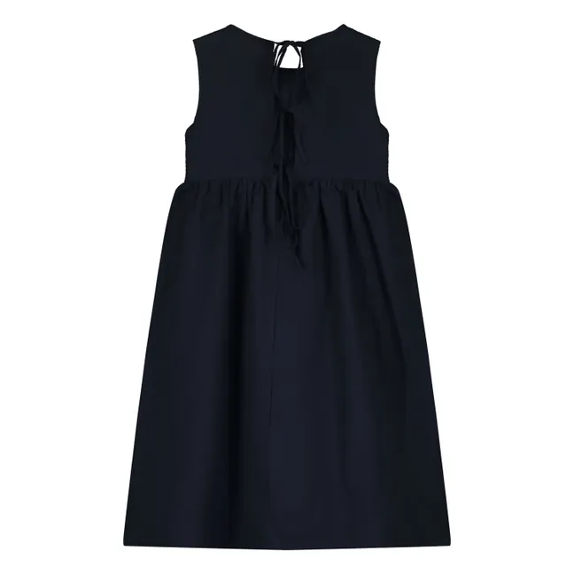Ruffled midi dress | Dark Blue