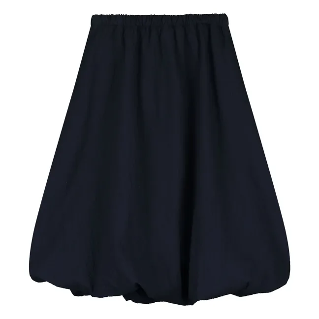Midi Puff Skirt | Dark Blue
