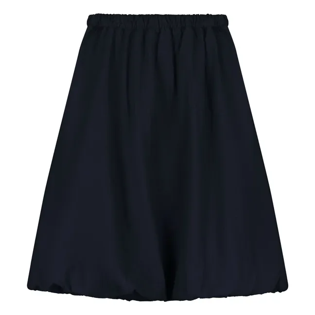 Falda Midi Puff | Azul oscuro