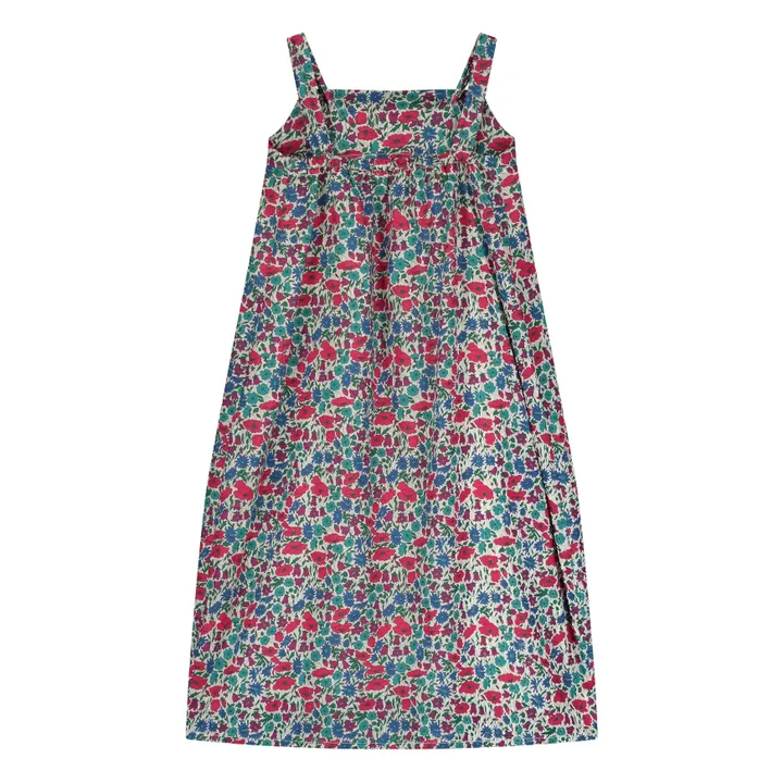 Vestido midi floral | Rojo Frambuesa- Imagen del producto n°2