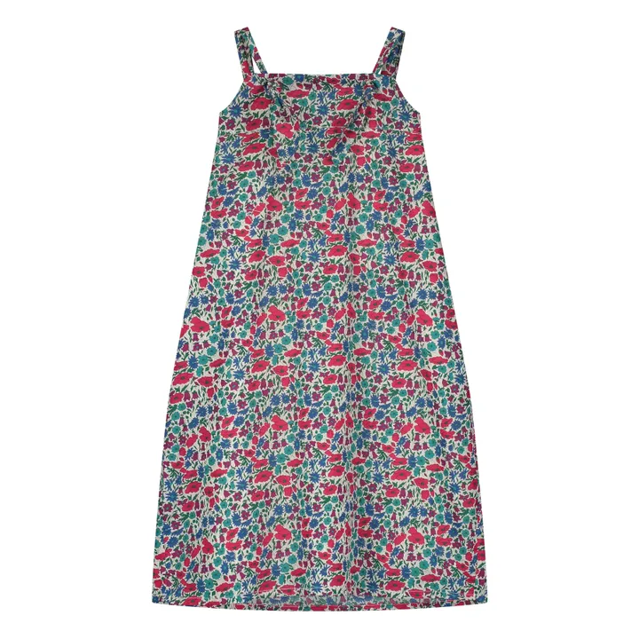 Vestido midi floral | Rojo Frambuesa- Imagen del producto n°0