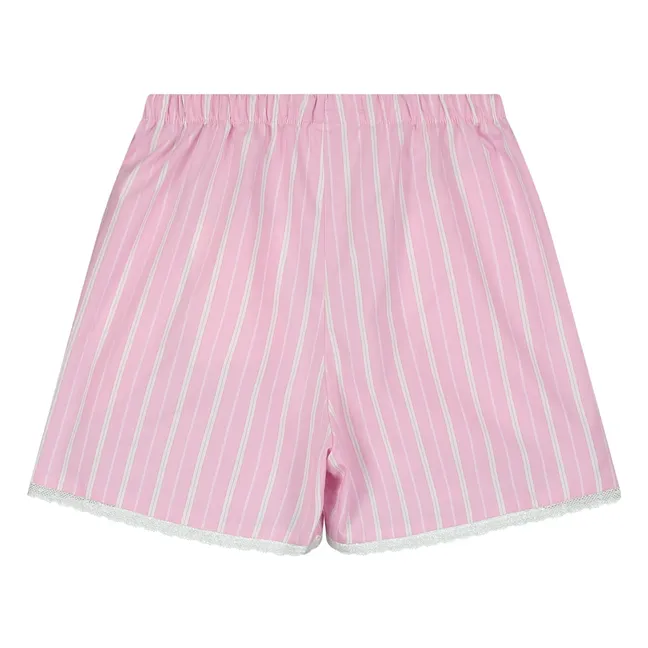 Pantalones cortos de rayas anchas | Rosa Pálido