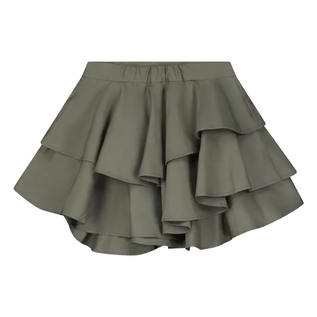 Jupe Volants | Vert kaki