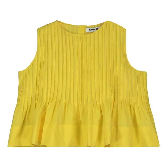 Pleated Top | Yellow