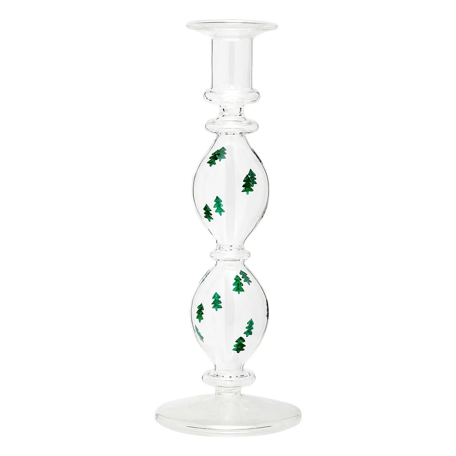 Anna + Nina Green Christmas Forest Candlestick