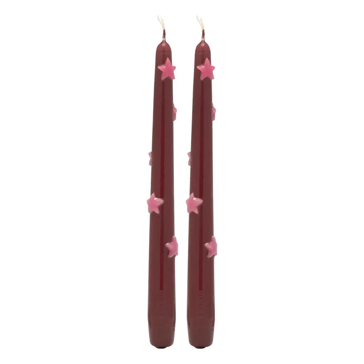 Bougies de Noël Night Star - Set de 2 | Rose- Image produit n°0