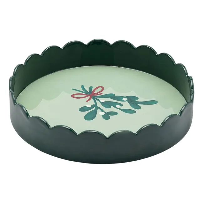 Plateau de Noël Mistletoe | Vert