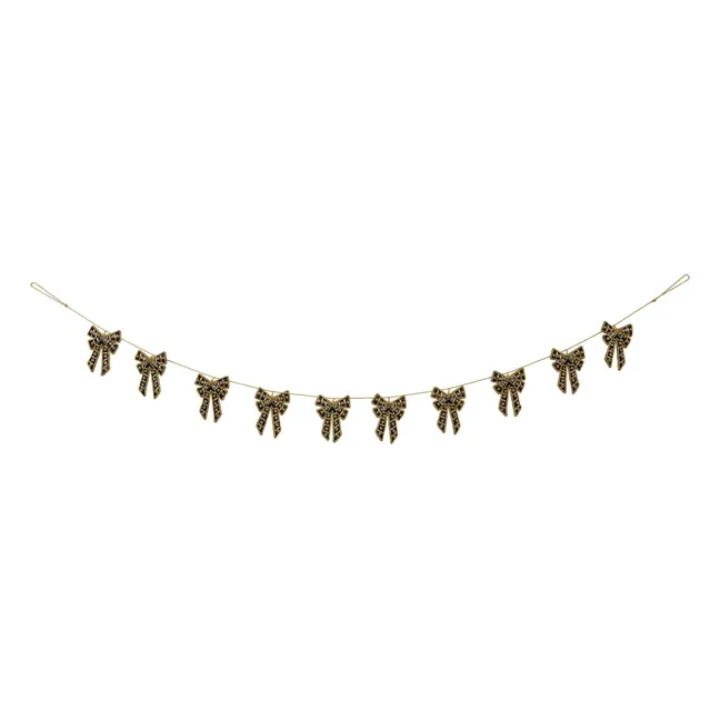Regal Bow Christmas garland | Black