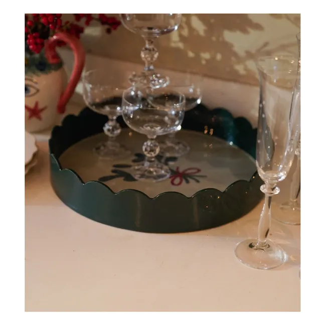 Plateau de Noël Mistletoe | Vert