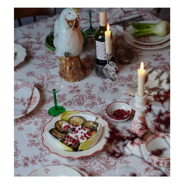 Whimsical tablecloth | Red