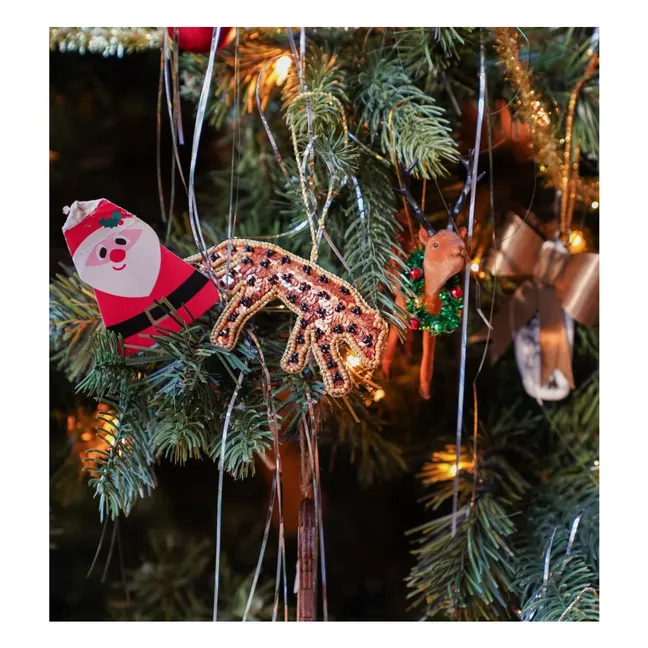 Festliche Weihnachtsdekoration Leopard