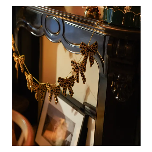 Regal Bow Christmas garland | Black