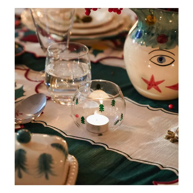 Windlicht Christmas Forest | Grün