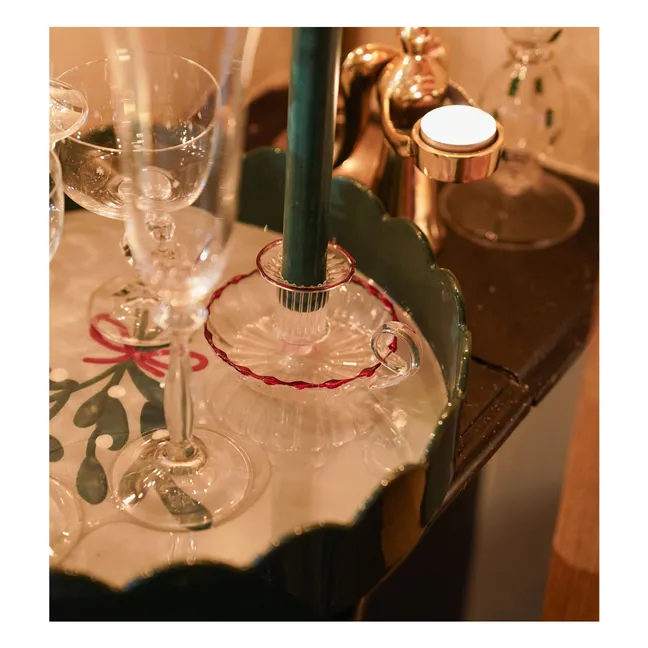 Last Christmas Maroon candlestick | Red
