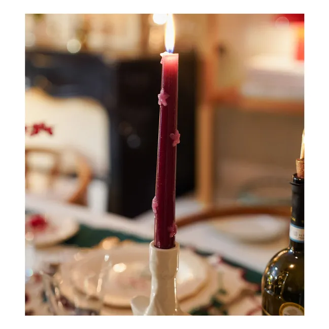 Bougies de Noël Night Star - Set de 2 | Rose