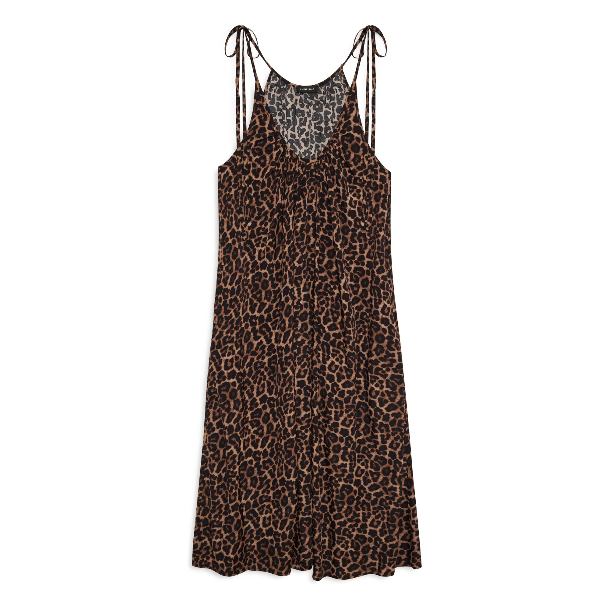Anine Bing Brown Flora Leopard Dress