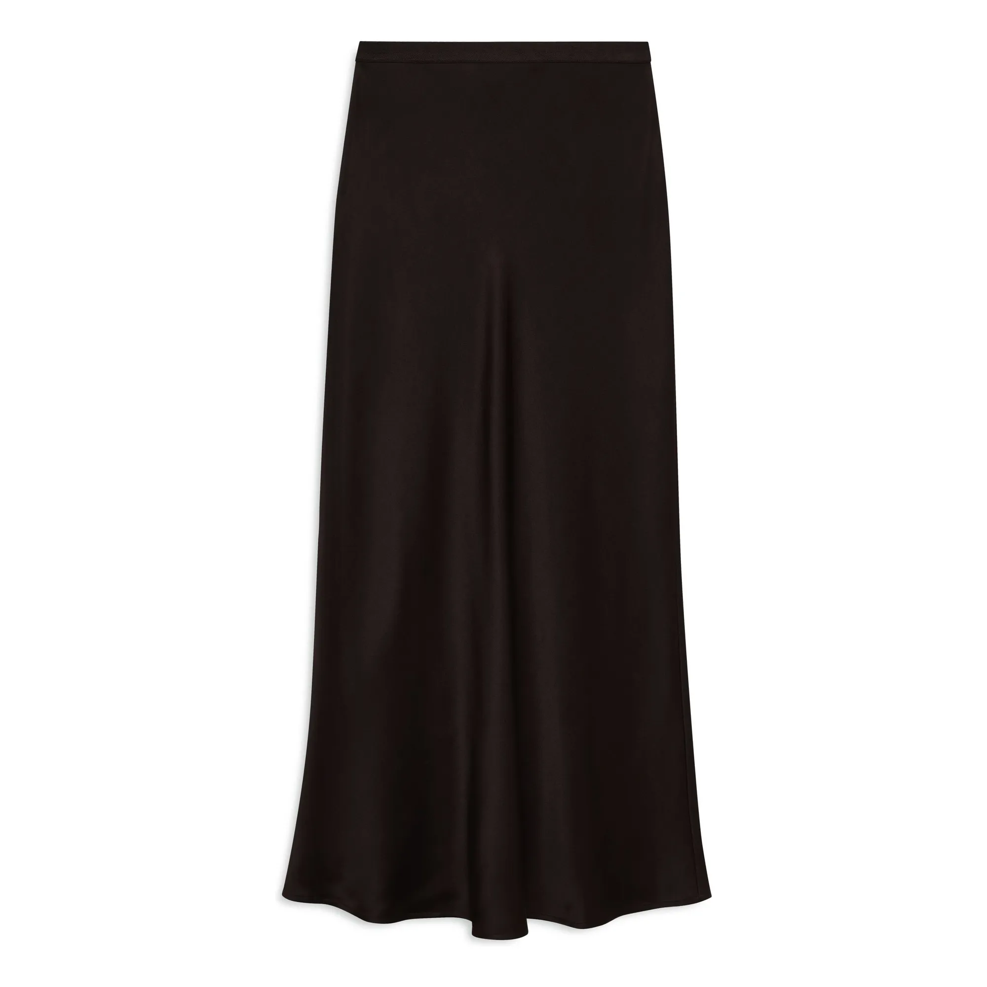 Anine Bing Dark Brown Silk Bar Skirt