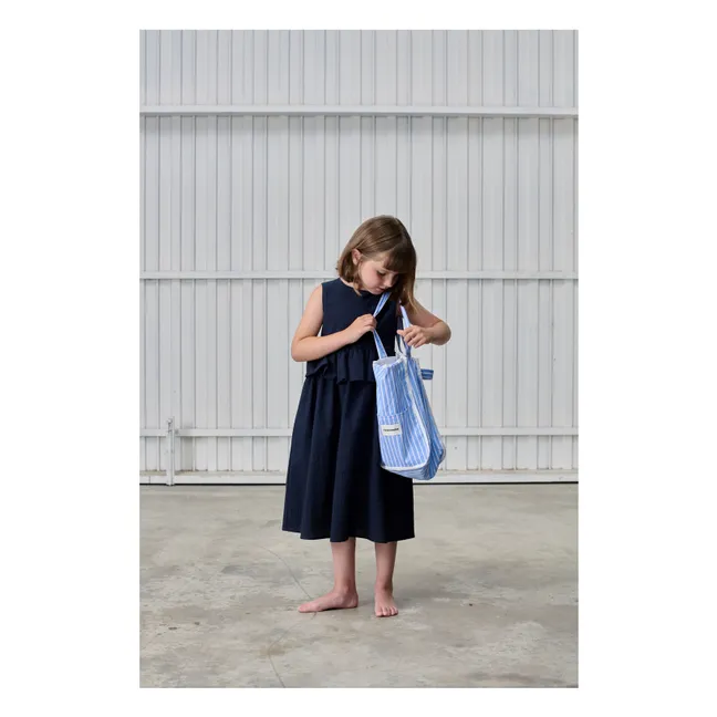 Robe Midi Volants | Bleu foncé