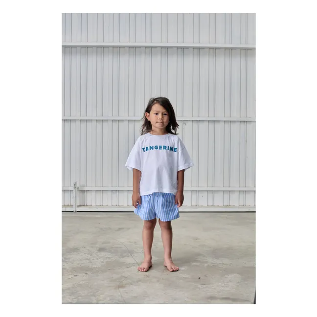 Gestreifte Shorts | Hellblau
