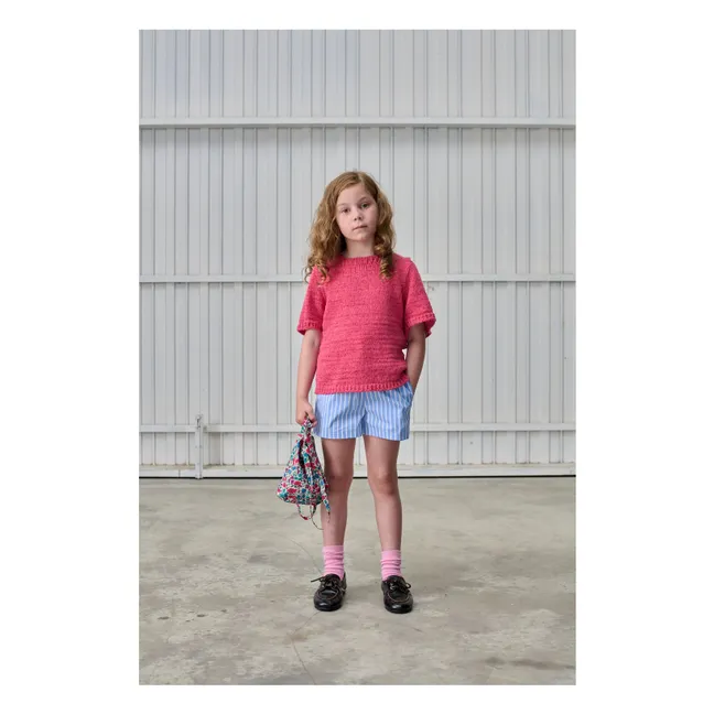 Gestreifte Shorts | Hellblau