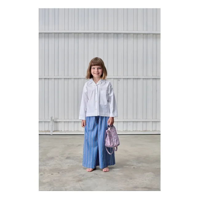 Pantaloni a gamba larga a righe | Blu