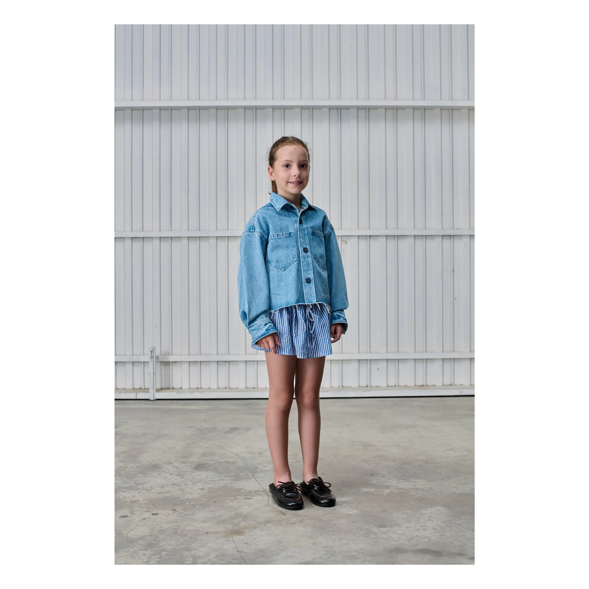 Jupe Rayée | Bleu- Image produit n°1