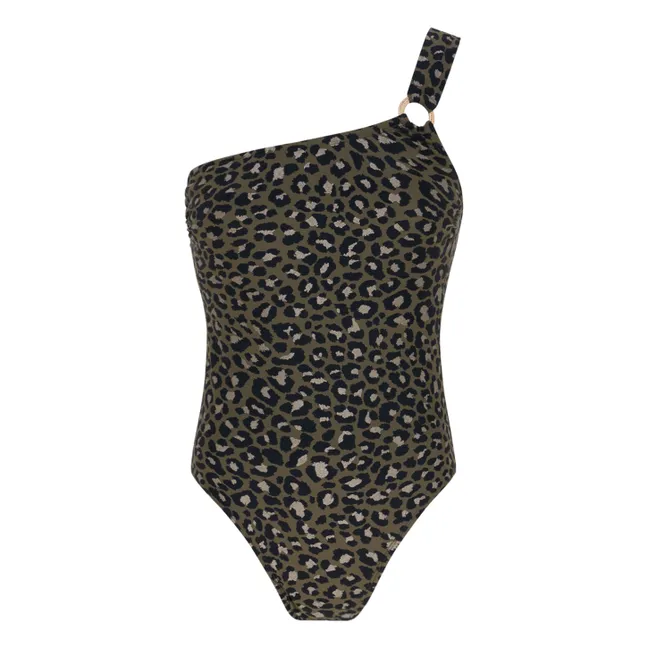 Tanzania Leopard 1-piece swimsuit | Khaki
