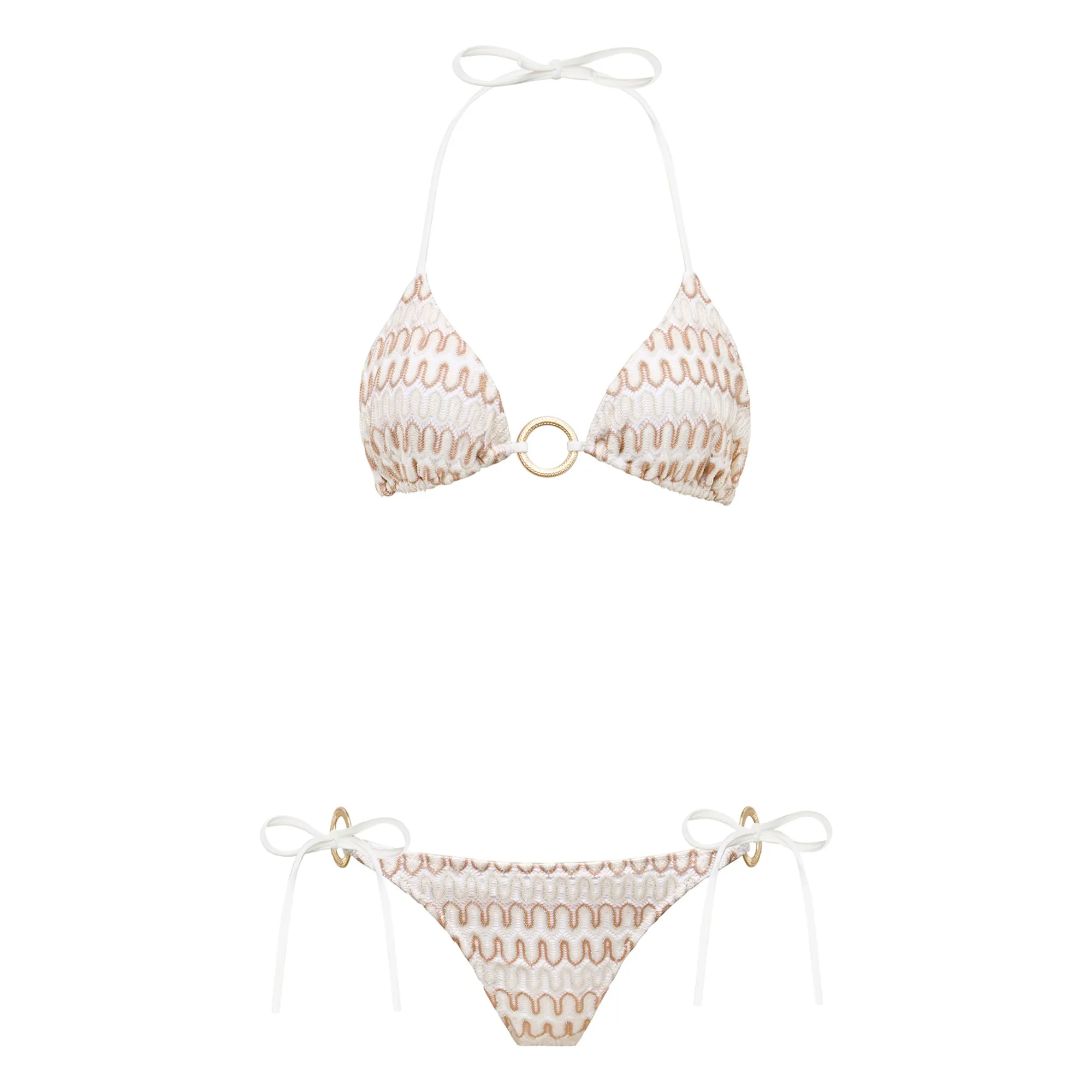 Lison Paris White Sunset Crochet Swimsuit Top
