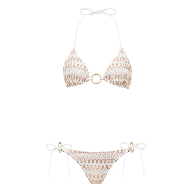 Sunset Crochet Swimsuit Top | White