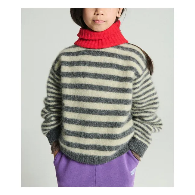 Pullover Vitow Gestreift Alpaka | Grau