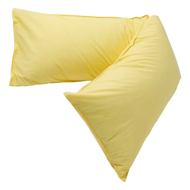 Coussin Bedmate en percale organique - Butter Yellow | Jaune