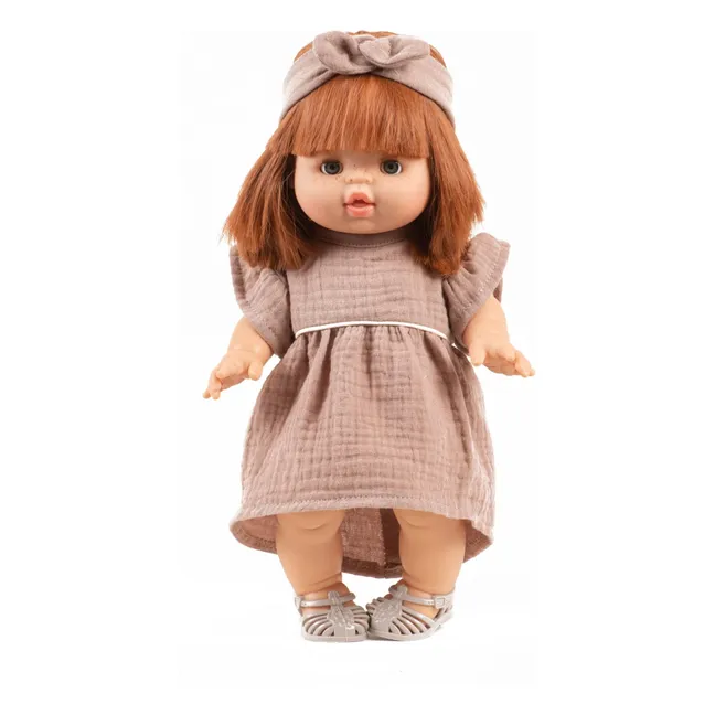 Vestiaire poupée - Robe Daisy et headband gaze de coton | Mocha