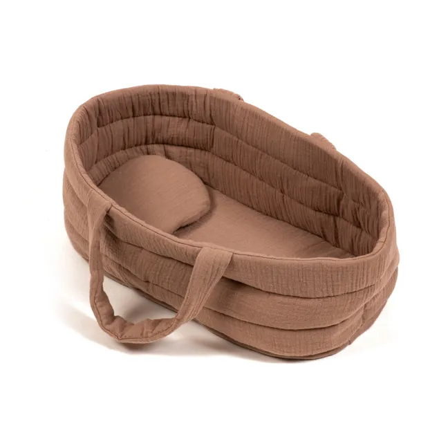 Cotton gauze doll bassinet | Mocha
