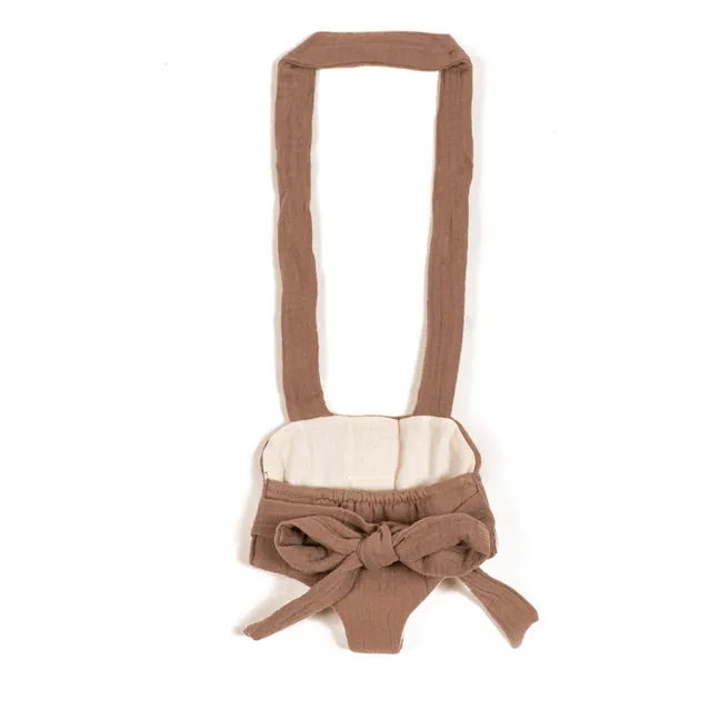 Cotton gauze doll holder | Mocha